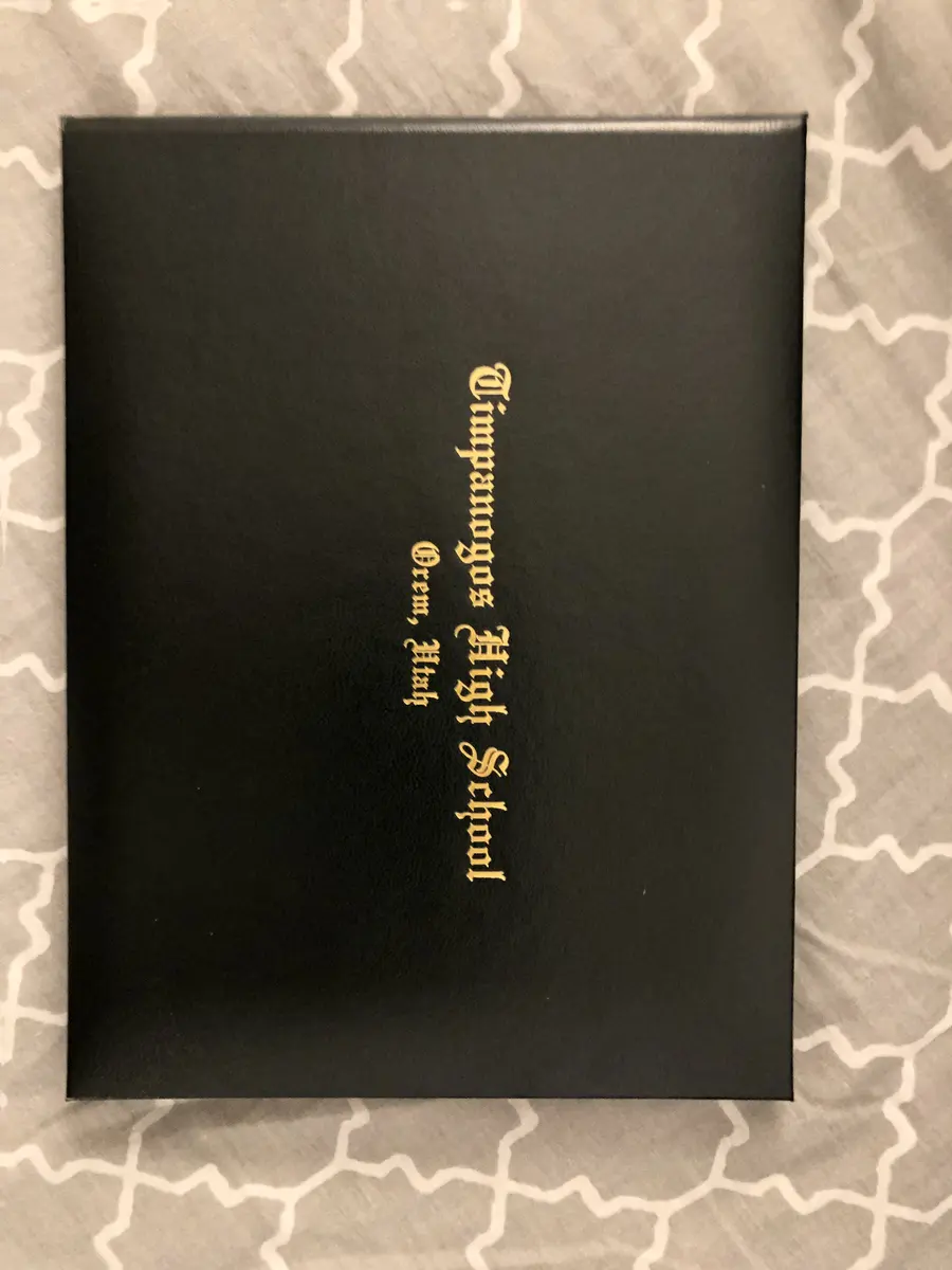 Timpanogos High School 毕业证书封套